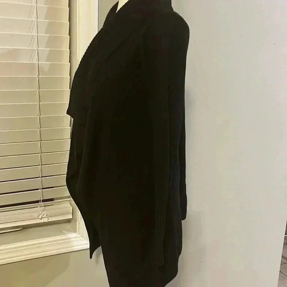 [S]Vintage Talula Babaton Linen/ Silk Blend Knit Black  Open Shawl Cardigan-NWOT - Picture 4 of 9